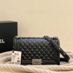 Chanel Boy Medium in Quilted Lambskin